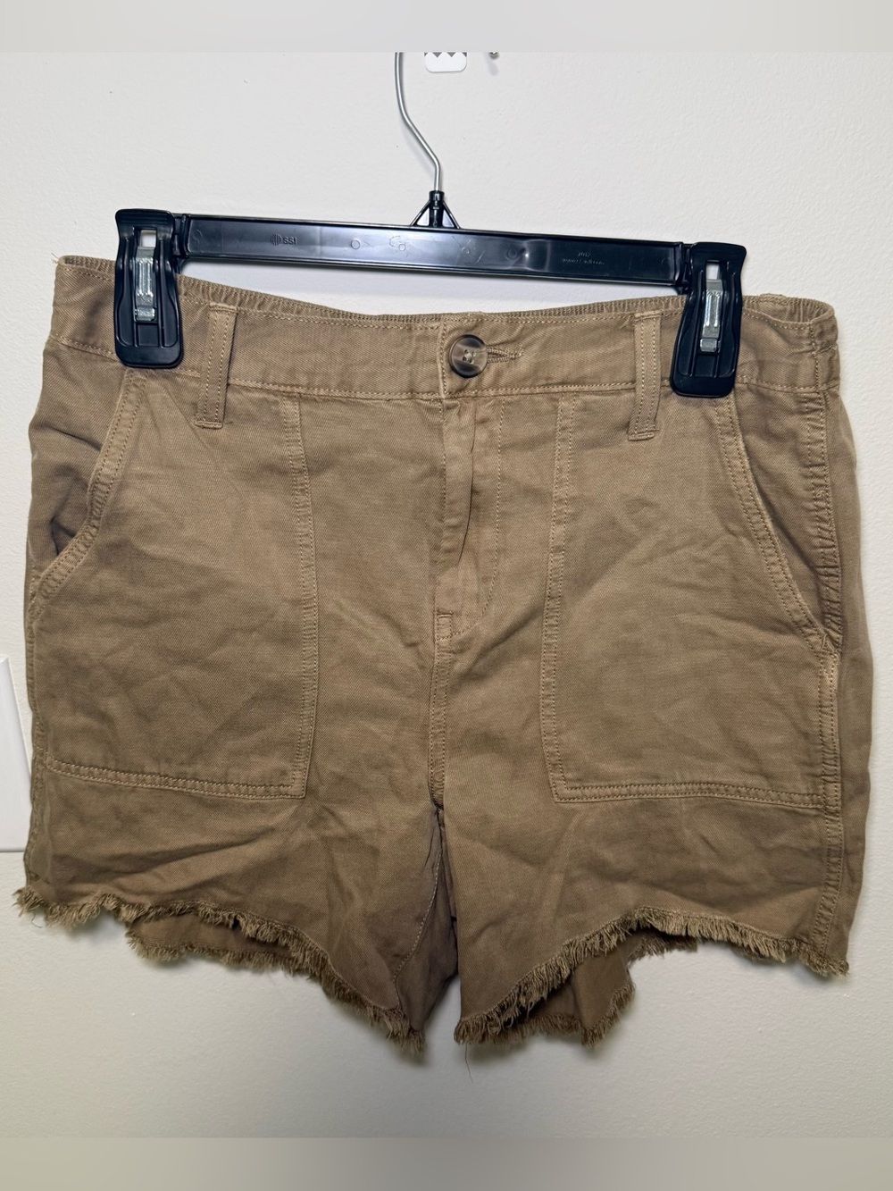 aerie Olive Utility Frayed Hem Shorts